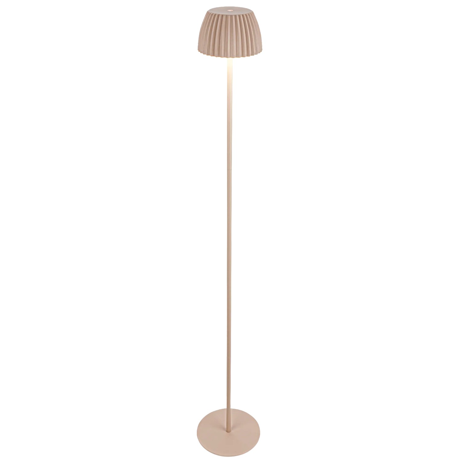 Brilo Akku-Stehleuchte Riffle Dimmbar Touch Lichtkante Beige