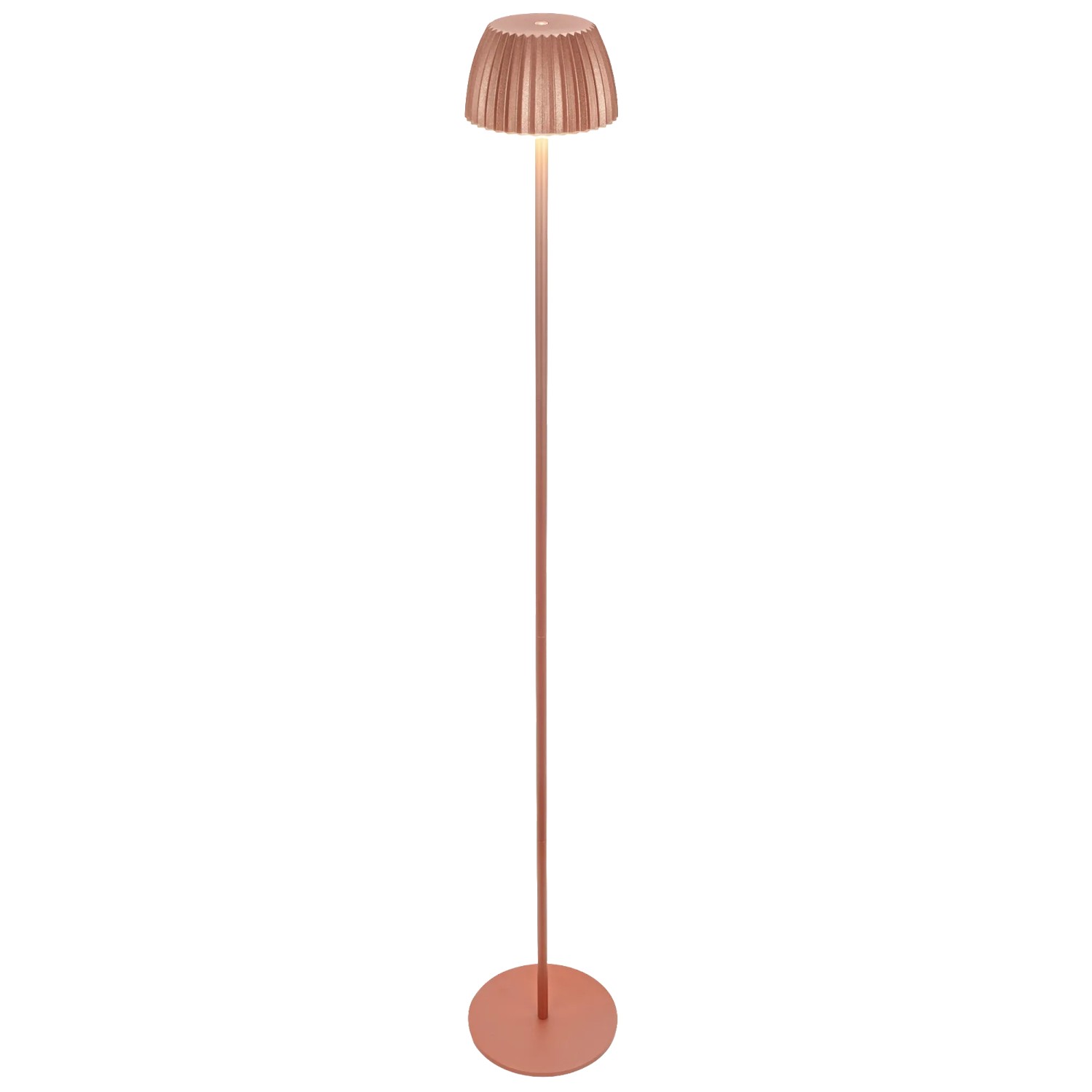 Brilo Akku-Stehleuchte Riffle Dimmbar Touch Lichtkante Kupfer