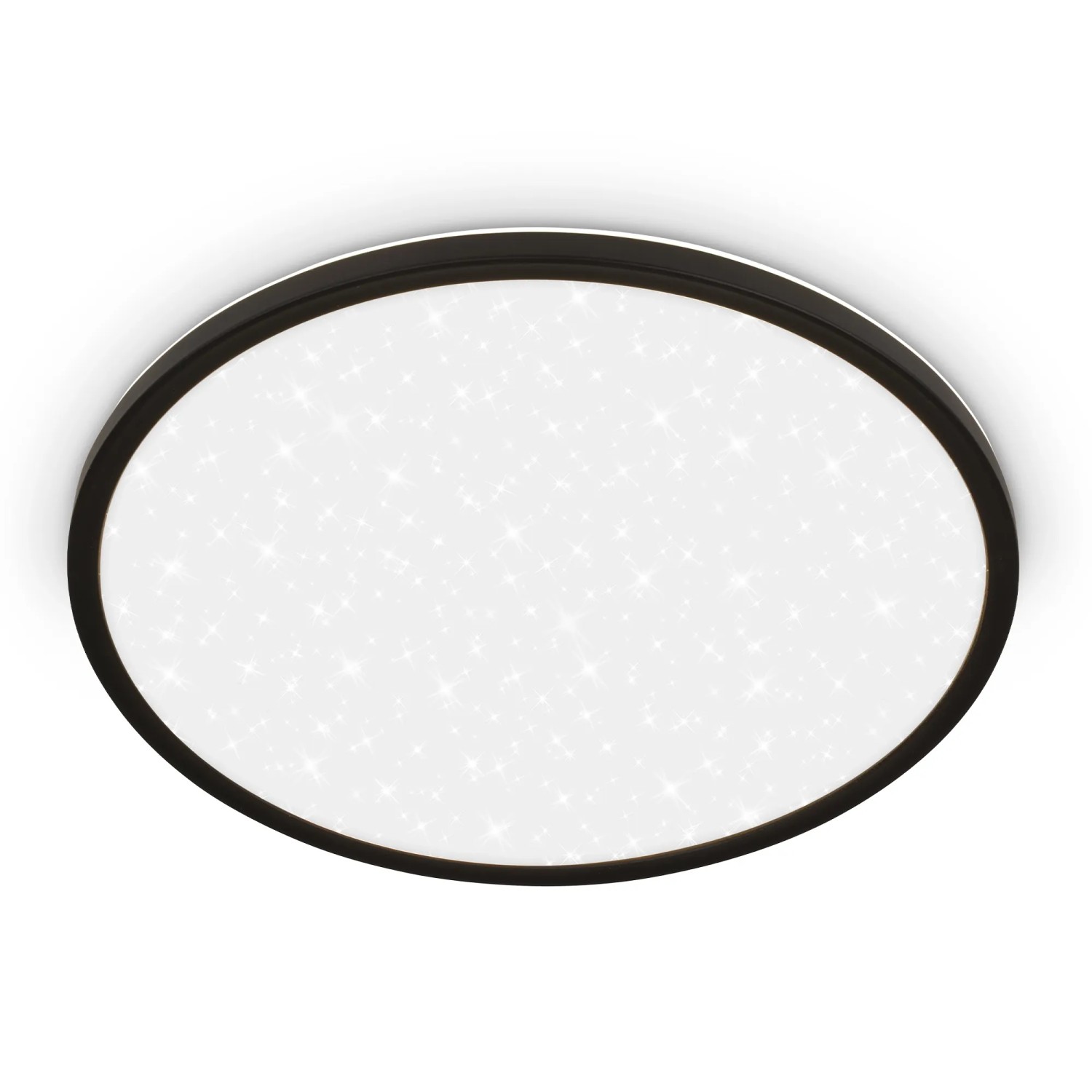 Brilo LED-Panel Slim Sternenhimmel Neutralweiß Schwarz 3,3 cm x Ø 37,5 cm