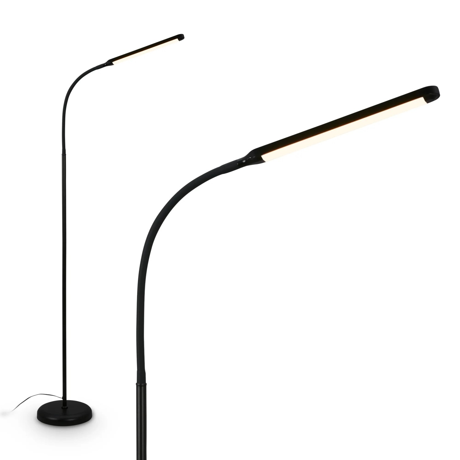 Brilo LED-Stehleuchte Mura Touchdim Schwenkbar Schwarz 135,2 cm x Ø 21 cm