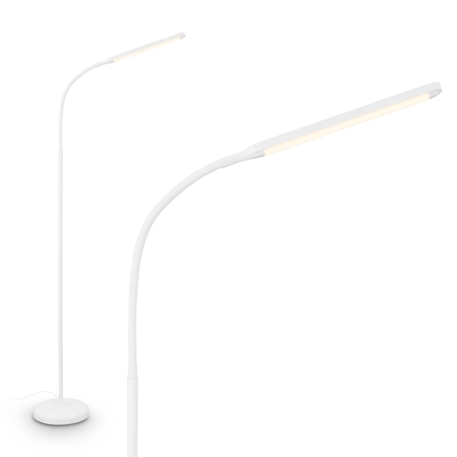 Brilo LED-Stehleuchte Mura Touchdim Schwenkbar Weiß 135,2 cm x Ø 21 cm