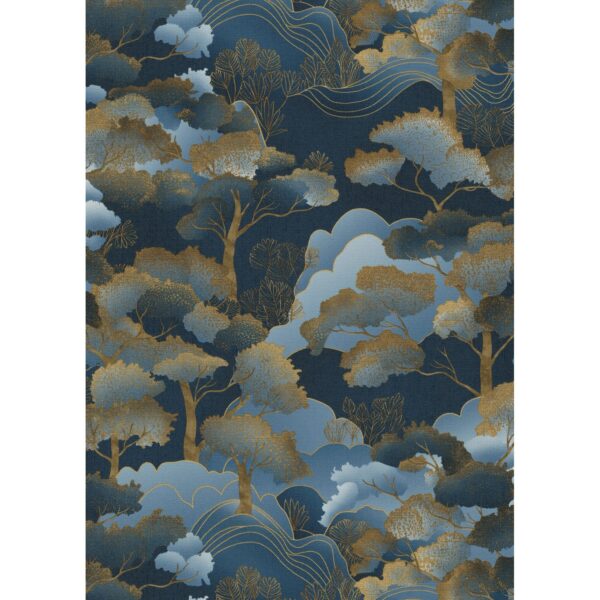 Erismann Vliestapete Elle Decoration 4 Golden Grove Blau