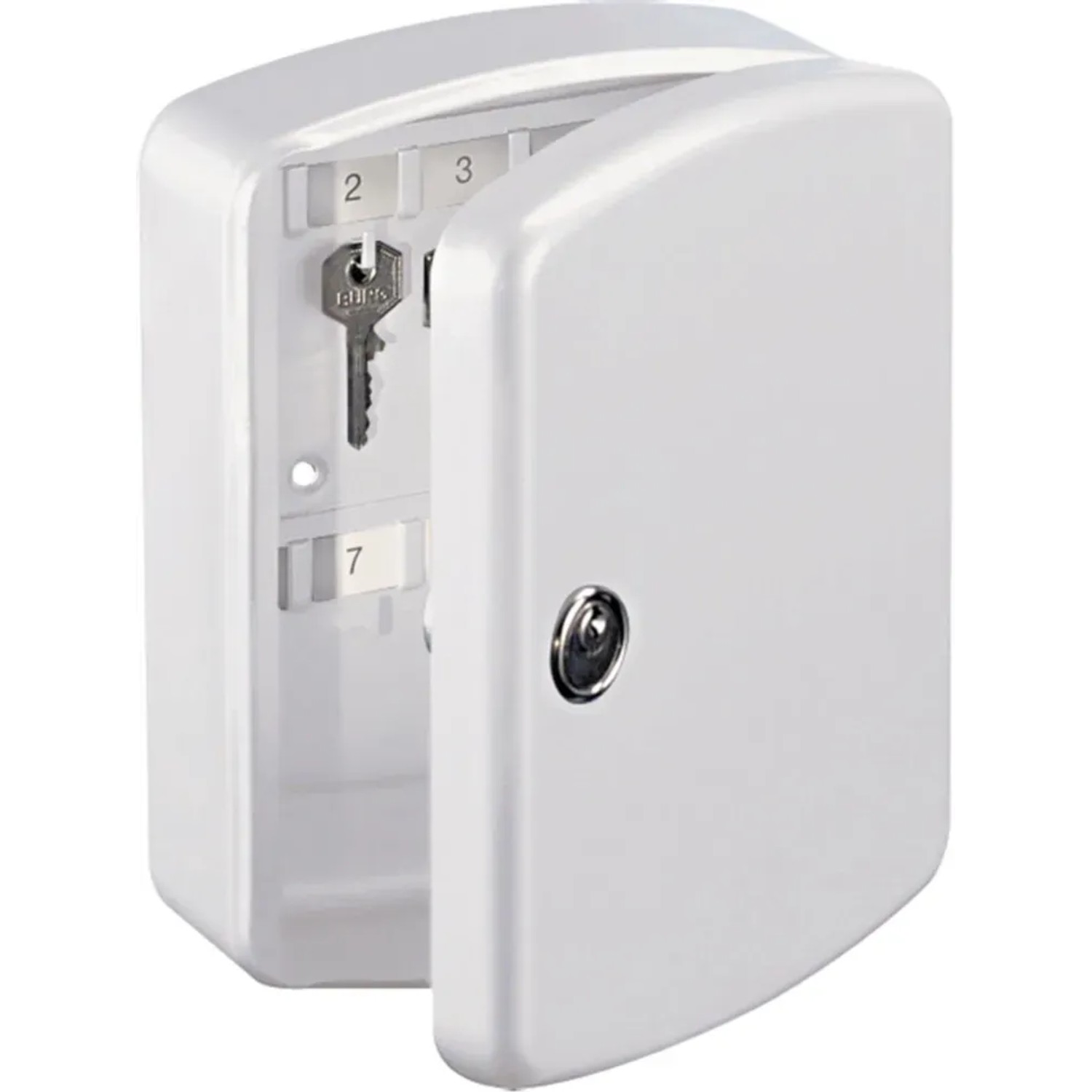 Burg Wächter Schlüsselbox Key Box mit 15 Haken Weiß