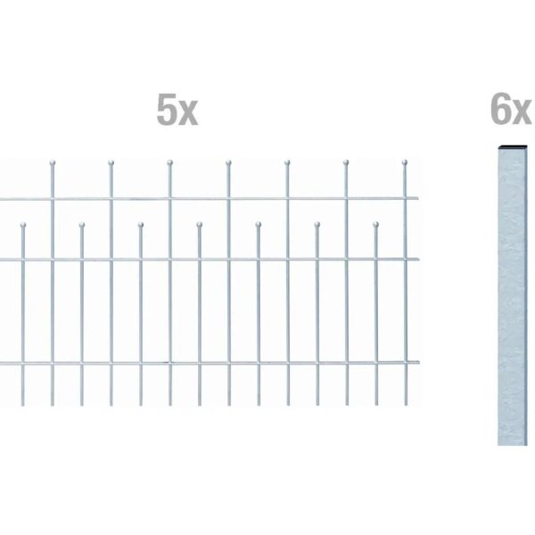 Metallzaun Grund-Set Madrid verzinkt z. Einbetonieren 50 cm x 1000 cm Metallzaun Grund-Set Madrid verzinkt z. Einbetonieren 50 cm x 1000 cm