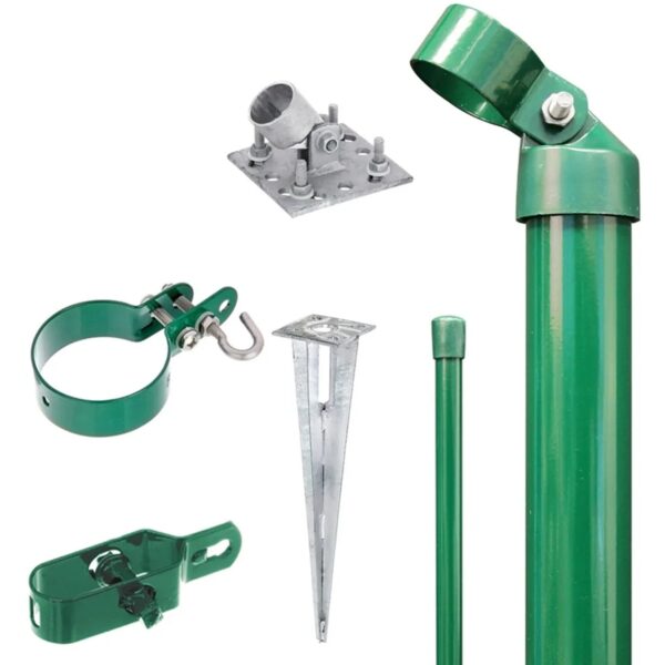Eck-Set für Maschendraht-Zaun Grün 100 cm Hoch zum Aufschrauben Eck-Set für Maschendraht-Zaun Grün 100 cm Hoch zum Aufschrauben