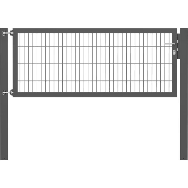 Einzeltor Flexo Plus 200 cm x 80 cm Pfosten 100 cm x 100 cm Anthrazit Einzeltor Flexo Plus 200 cm x 80 cm Pfosten 100 cm x 100 cm Anthrazit