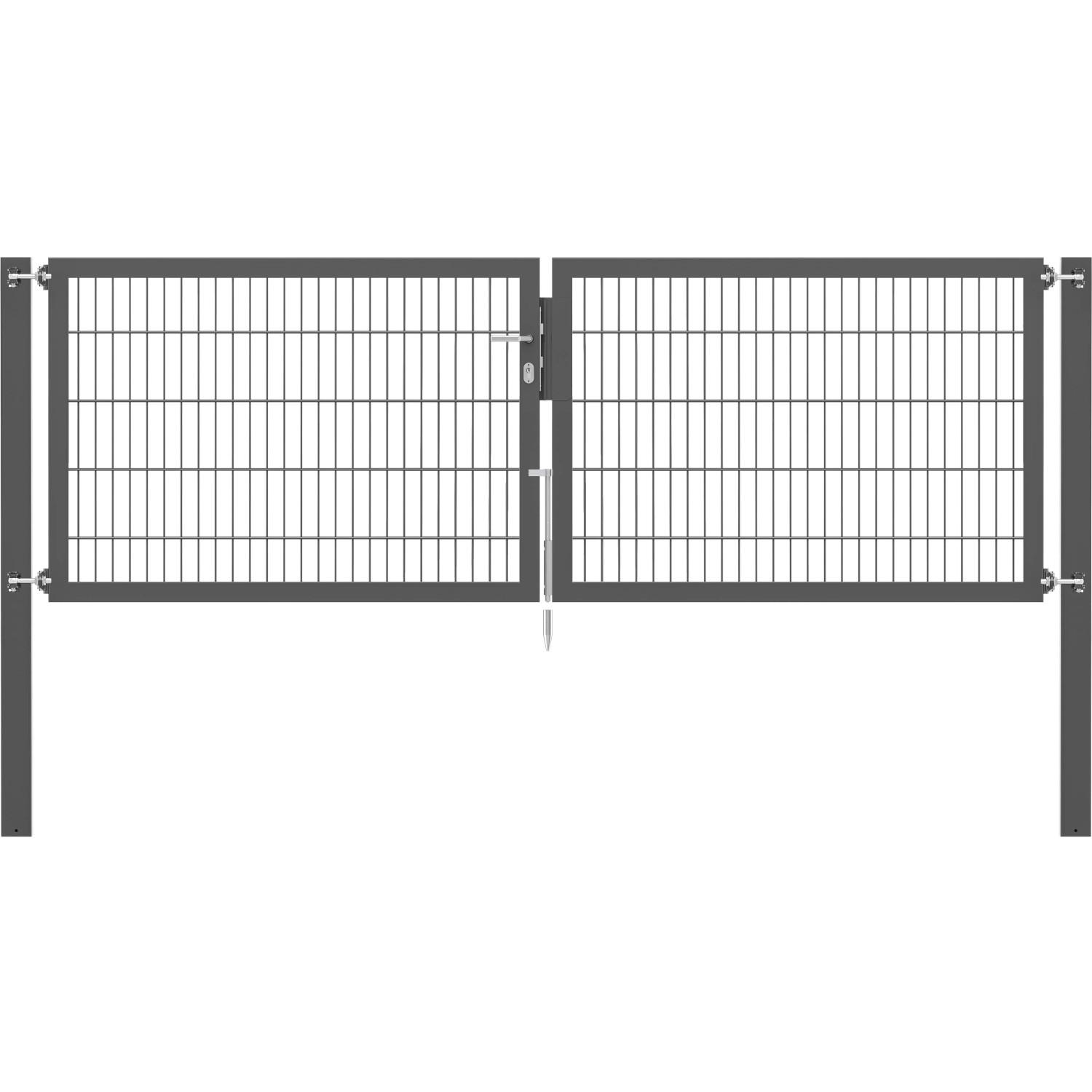 Doppeltor Flexo Plus 300 cm x 100 cm Pfosten 100 cm x 100 cm Anthrazit