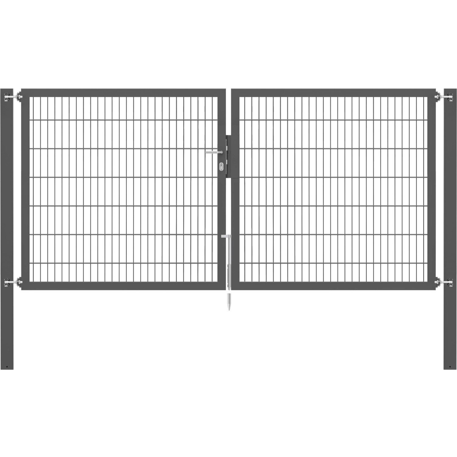 Doppeltor Flexo Plus 300 cm x 140 cm Pfosten 100 cm x 100 cm Anthrazit