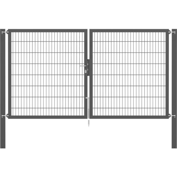 Doppeltor Flexo Plus 300 cm x 160 cm Pfosten 100 cm x 100 cm Anthrazit Doppeltor Flexo Plus 300 cm x 160 cm Pfosten 100 cm x 100 cm Anthrazit