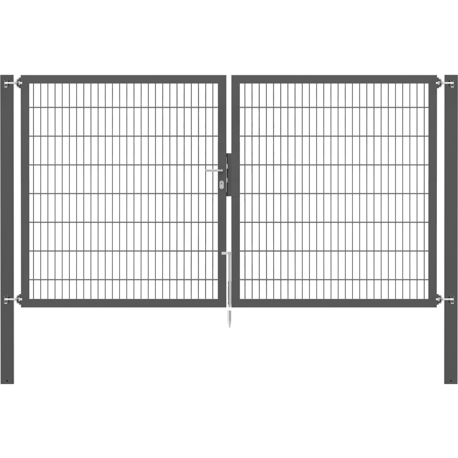 Doppeltor Flexo Plus 300 cm x 160 cm Pfosten 100 cm x 100 cm Anthrazit