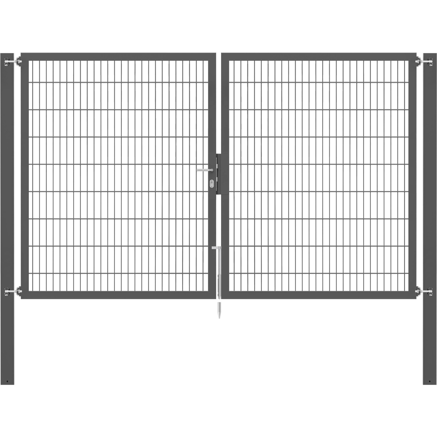 Doppeltor Flexo Plus 300 cm x 180 cm Pfosten 100 cm x 100 cm Anthrazit