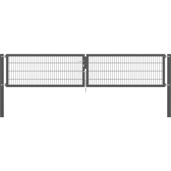 Doppeltor Flexo Plus 400 cm x 80 cm Pfosten 100 cm x 100 cm Anthrazit
