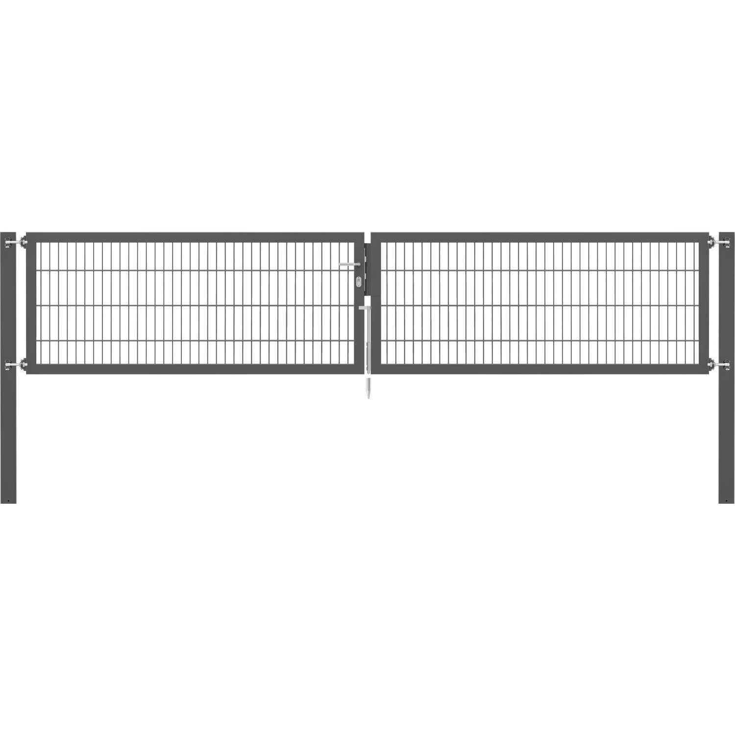 Doppeltor Flexo Plus 400 cm x 80 cm Pfosten 100 cm x 100 cm Anthrazit
