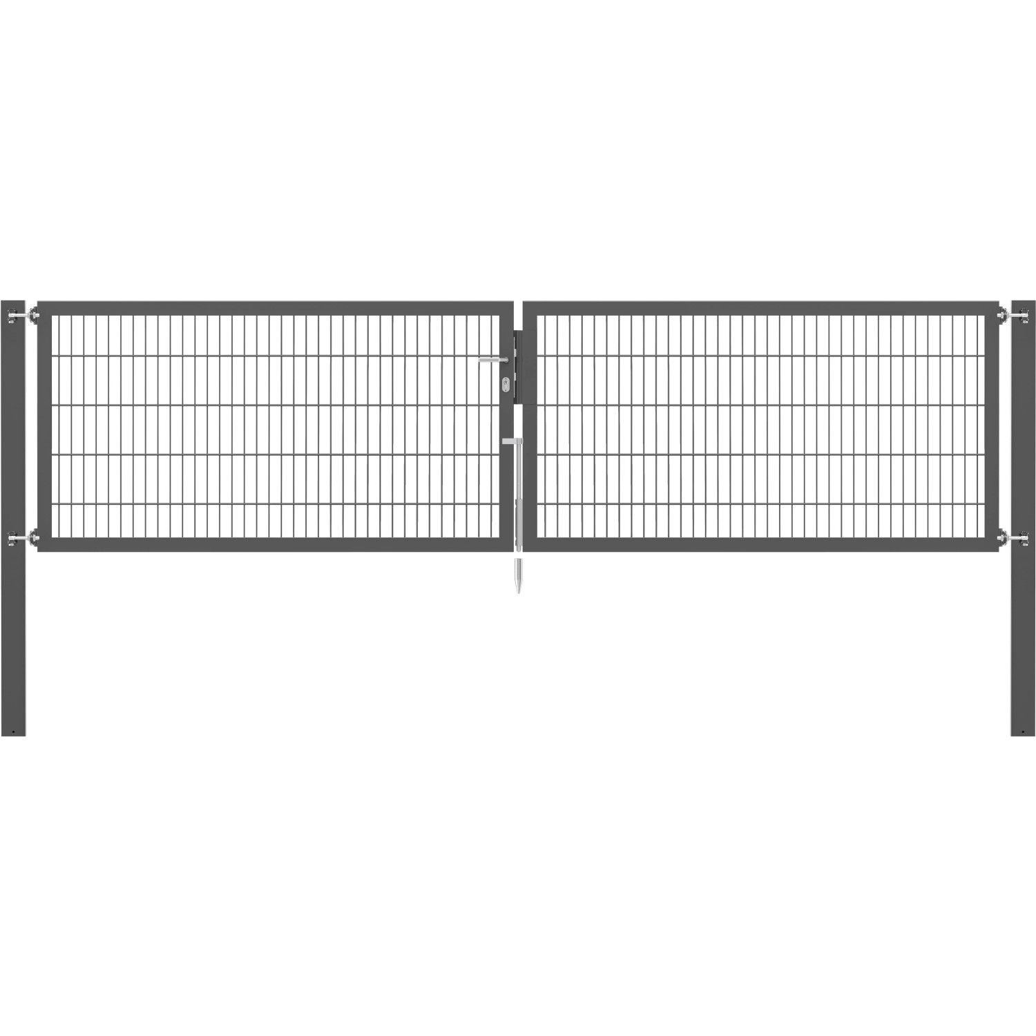 Doppeltor Flexo Plus 400 cm x 100 cm Pfosten 100 cm x 100 cm Anthrazit