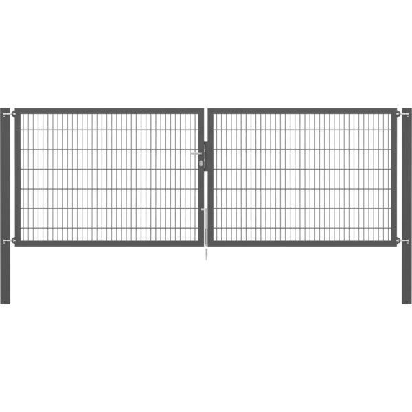 Doppeltor Flexo Plus 400 cm x 140 cm Pfosten 100 cm x 100 cm Anthrazit