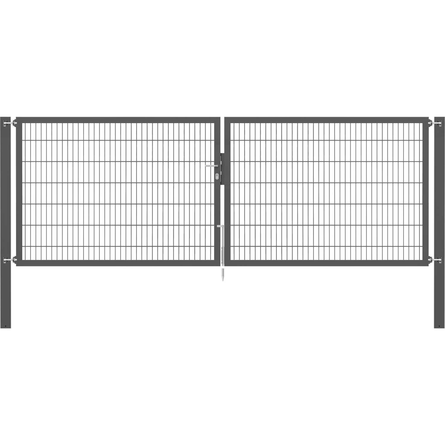 Doppeltor Flexo Plus 400 cm x 140 cm Pfosten 100 cm x 100 cm Anthrazit