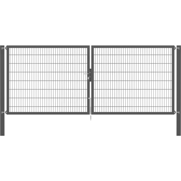 Doppeltor Flexo Plus 400 cm x 160 cm Pfosten 100 cm x 100 cm Anthrazit