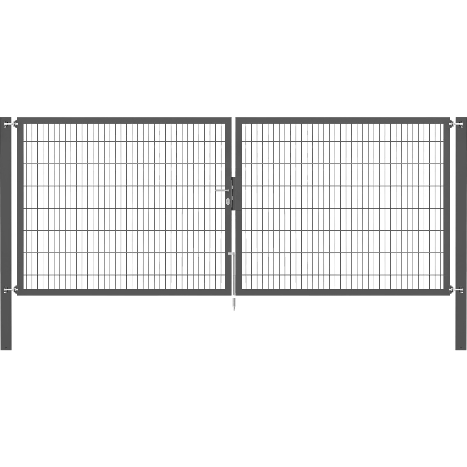 Doppeltor Flexo Plus 400 cm x 160 cm Pfosten 100 cm x 100 cm Anthrazit