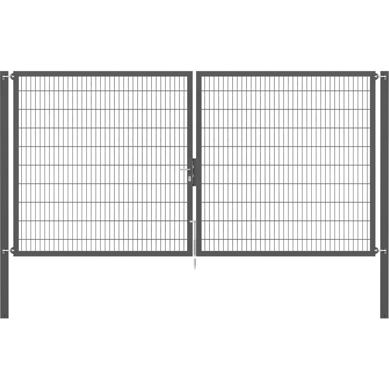 Doppeltor Flexo Plus 400 cm x 200 cm Pfosten 100 cm x 100 cm Anthrazit