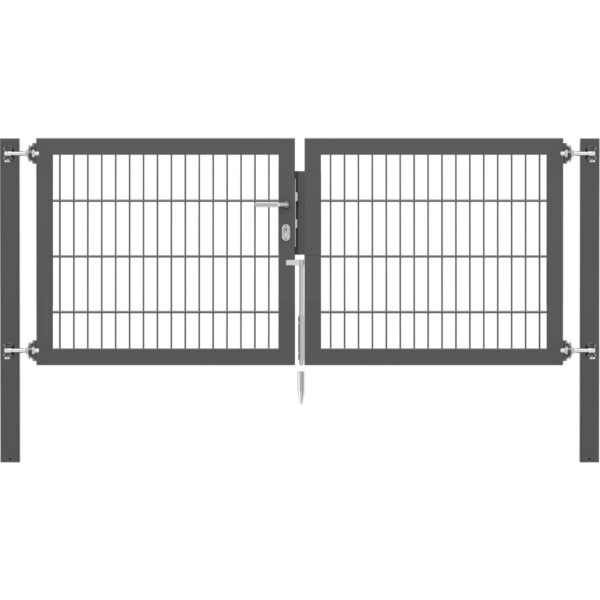 Doppeltor Flexo Plus 200 cm x 80 cm Pfosten 80 cm x 80 cm Anthrazit