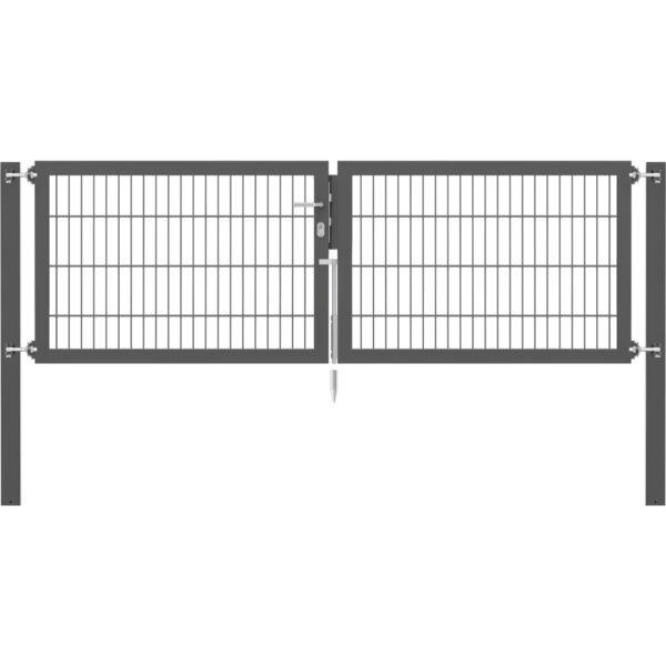 Doppeltor Flexo Plus 250 cm x 80 cm Pfosten 80 cm x 80 cm Anthrazit