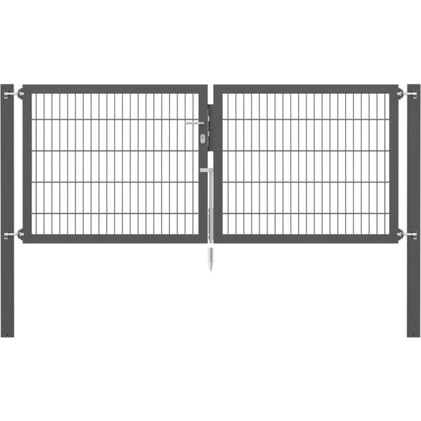 Doppeltor Flexo Plus 250 cm x 100 cm Pfosten 80 cm x 80 cm Anthrazit