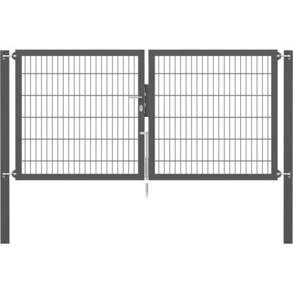Doppeltor Flexo Plus 250 cm x 120 cm Pfosten 80 cm x 80 cm Anthrazit