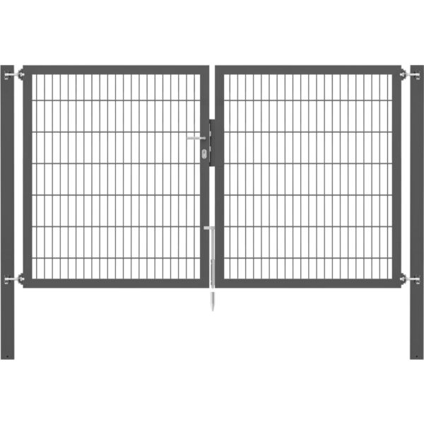 Doppeltor Flexo Plus 250 cm x 140 cm Pfosten 80 cm x 80 cm Anthrazit