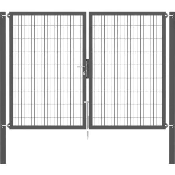 Doppeltor Flexo Plus 250 cm x 180 cm Pfosten 80 cm x 80 cm Anthrazit