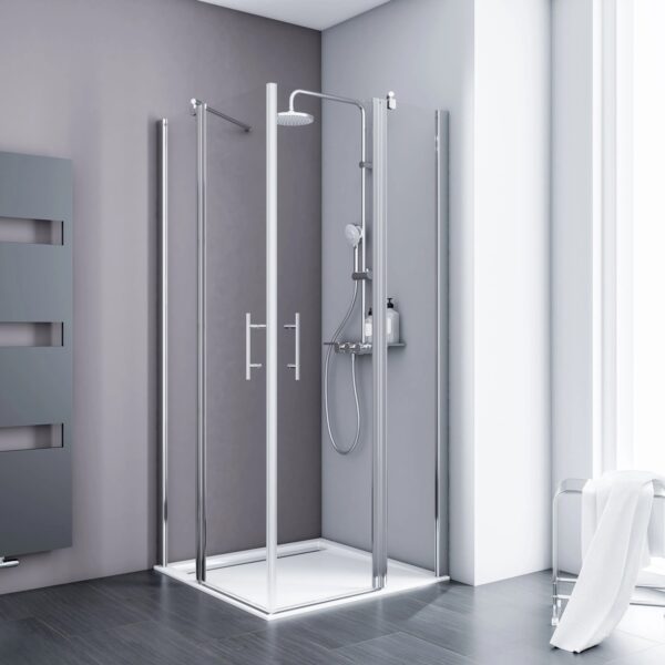 Schulte ExpressPlus Eckeinstieg 4-tlg. AlexaStyle2.0 Alunatur 80x80x192cm Schulte ExpressPlus Eckeinstieg 4-tlg. AlexaStyle2.0 Alunatur 80x80x192cm