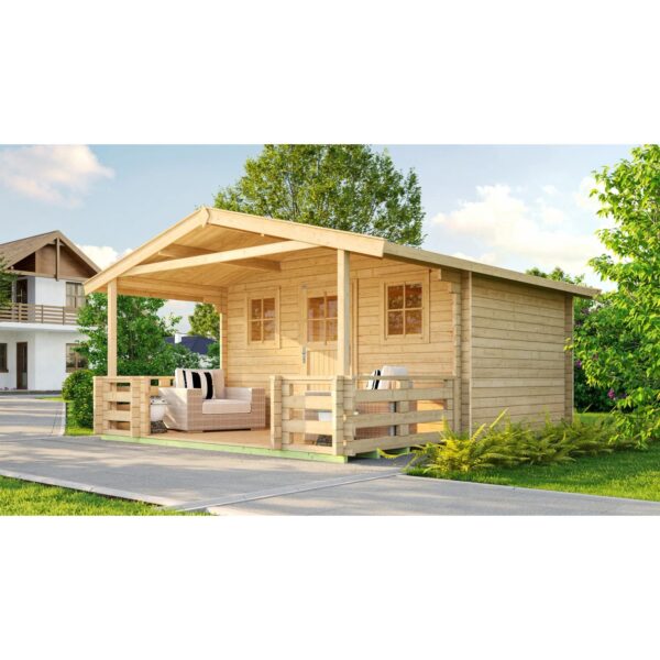 Weka Holz-Gartenhaus Satteldach Unbehandelt 460 cm x 594 cm Weka Holz-Gartenhaus Satteldach Unbehandelt 460 cm x 594 cm