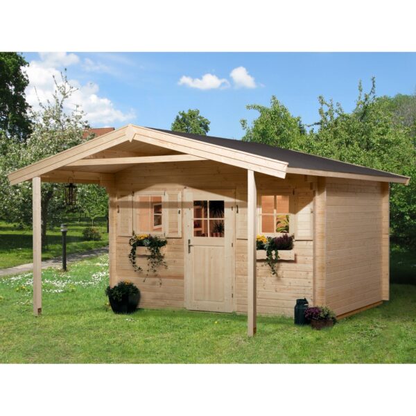 Weka Holz-Gartenhaus Satteldach Unbehandelt 450 cm x 514 cm Weka Holz-Gartenhaus Satteldach Unbehandelt 450 cm x 514 cm