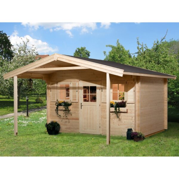 Weka Holz-Gartenhaus Satteldach Unbehandelt 450 cm x 594 cm Weka Holz-Gartenhaus Satteldach Unbehandelt 450 cm x 594 cm