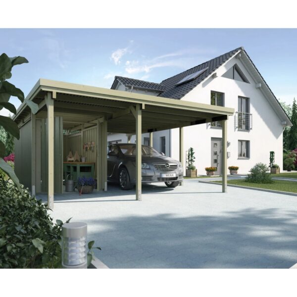 Weka Einzelcarport 607 Gr.2 inkl. XL Geräteraum 512 cm x 579 cm Weka Einzelcarport 607 Gr.2 inkl. XL Geräteraum 512 cm x 579 cm