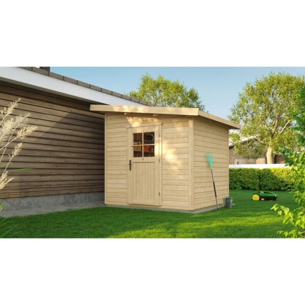Weka Holz-Gartenhaus Pultdach Unbehandelt 241 cm x 246 cm Weka Holz-Gartenhaus Pultdach Unbehandelt 241 cm x 246 cm