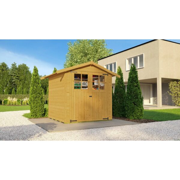 Weka Holz-Gartenhaus Parma Satteldach Lasiert 198 cm x 217 cm