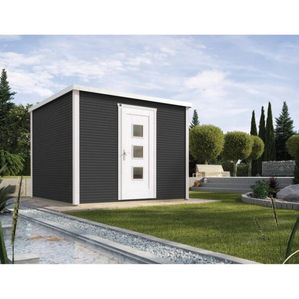 Weka Holz-Gartenhaus wekaLine 413 Gr. 2 Anthrazit 9 m² Weka Holz-Gartenhaus wekaLine 413 Gr. 2 Anthrazit 9 m²