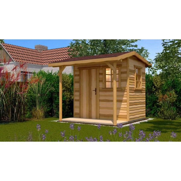 Weka Holz-Gartenhaus Satteldach Unbehandelt 331 cm