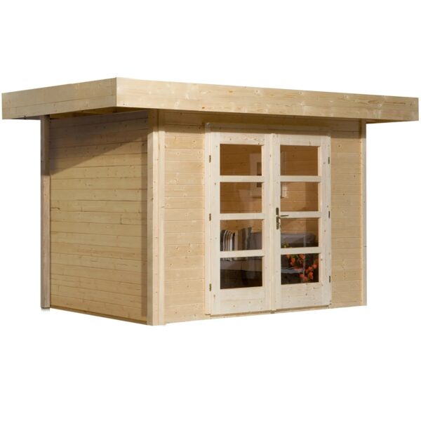 Weka Holz-Gartenhaus Designhaus 126 Plus Flachdach Unbehandelt 284 cm Weka Holz-Gartenhaus Designhaus 126 Plus Flachdach Unbehandelt 284 cm