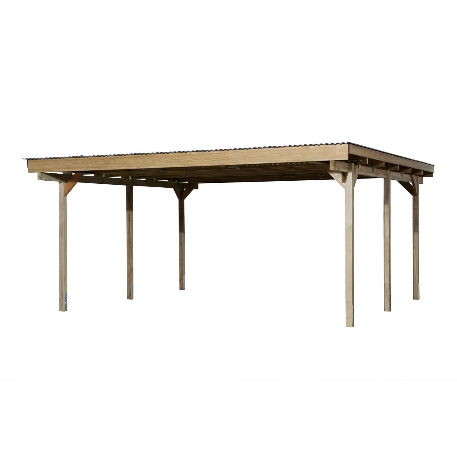 Weka Flachdach-Doppelcarport 616 500 x 500 cm