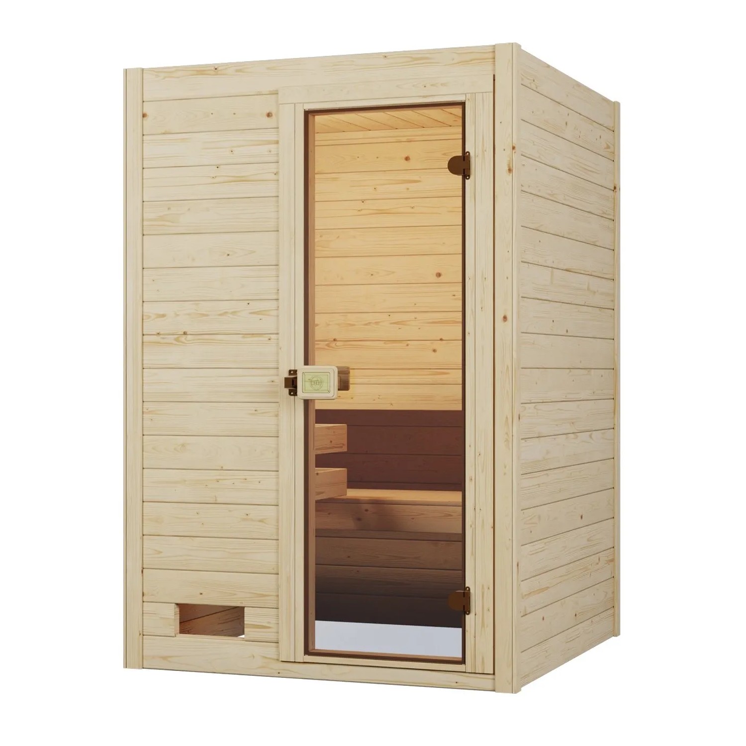 Weka Massivholzsauna Valida 1 Sparset 3,6 kW Kompakt Glastür