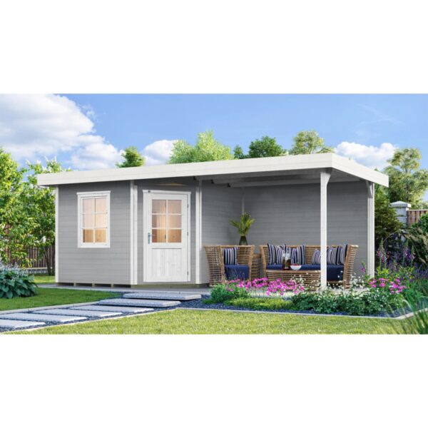 Weka Saunahaus Salo Sparset 9 kW OS Grau