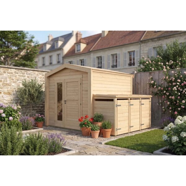 Weka Holz-Gartenhaus Killarney Satteldach Natur Unbehandelt 351 cm x 263 cm Weka Holz-Gartenhaus Killarney Satteldach Natur Unbehandelt 351 cm x 263 cm