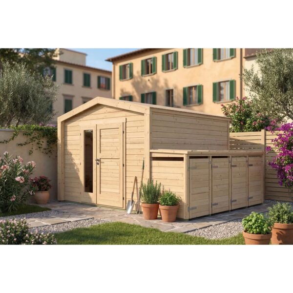 Weka Holz-Gartenhaus Killarney Satteldach Natur Unbehandelt 401 cm x 311 cm Weka Holz-Gartenhaus Killarney Satteldach Natur Unbehandelt 401 cm x 311 cm