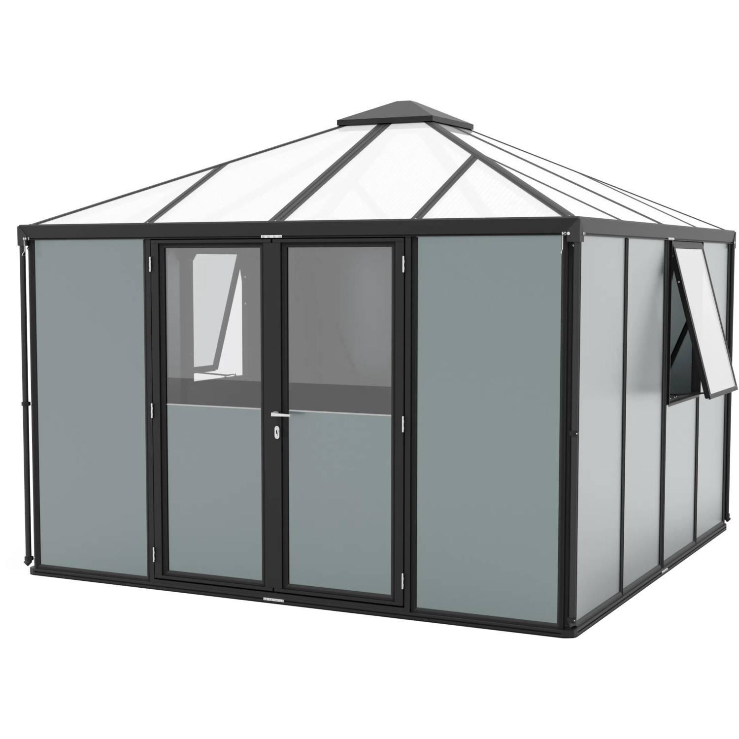 Vitavia Gerätehaus Universum Schwarz 317 cm x 321,5 cm x 264,5 cm