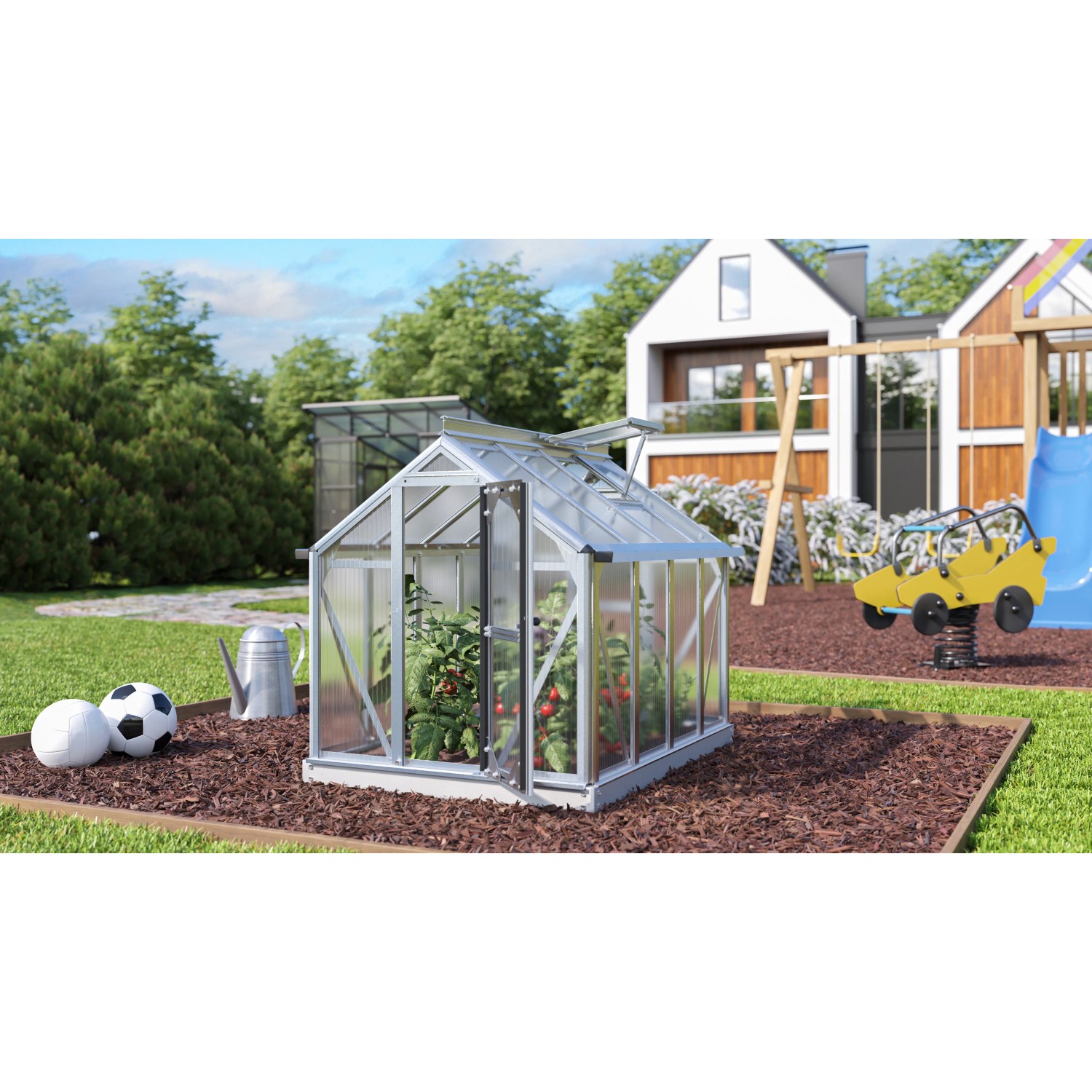 Vitavia Minigewächshaus Merlin HKP 4 mm Aluminium 87,2 cm x 120 cm x 106,5 cm
