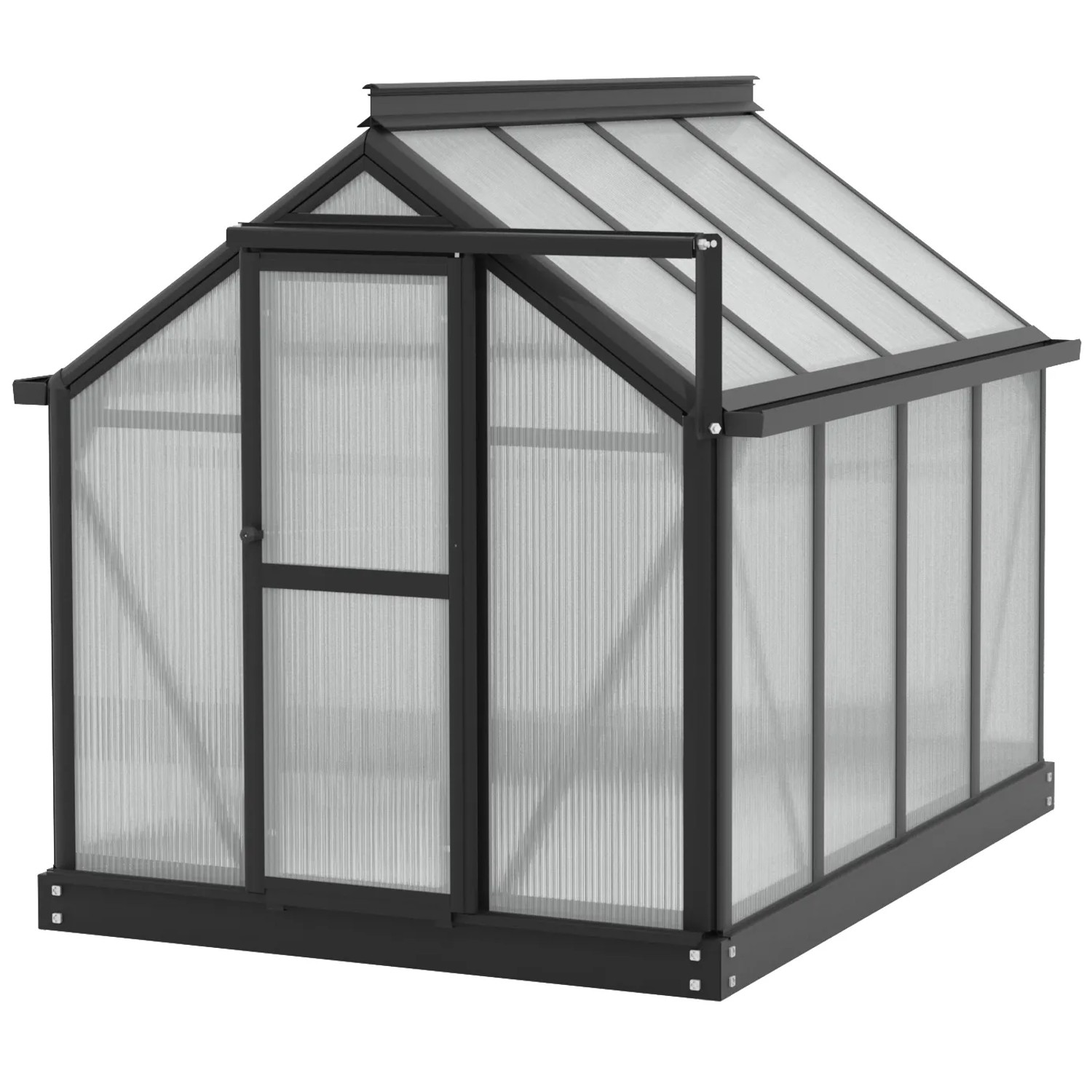 Vitavia Minigewächshaus Merlin HKP 4 mm Schwarz 87,2 cm x 120 cm x 106,5 cm