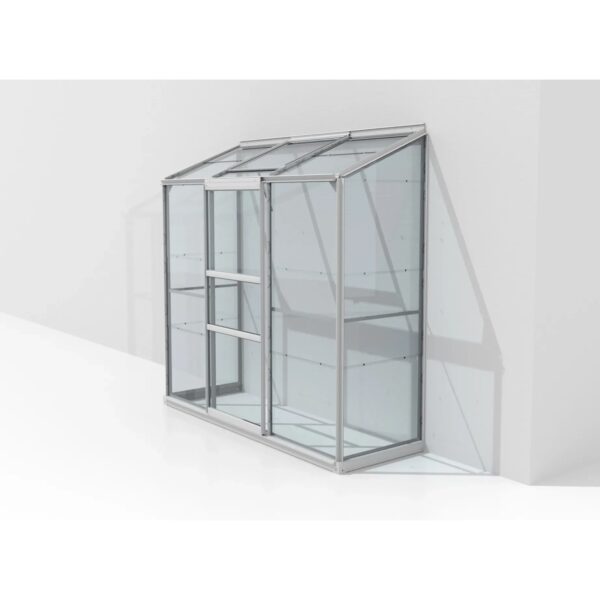 Vitavia Anlehn-Gewächshaus Ida 1300 ESG 3 mm Aluminium 192,8 x 182,3 x 68,8 cm