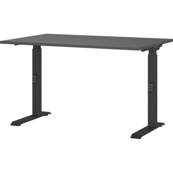 Premium Living Schreibtisch Ribera in Graphitfarben/Schwarz