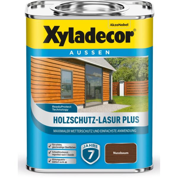 Xyladecor Holzschutz-Lasur Plus Nussbaum 0,75, Xyladecor Holzschutz-Lasur Plus Nussbaum 0,75,